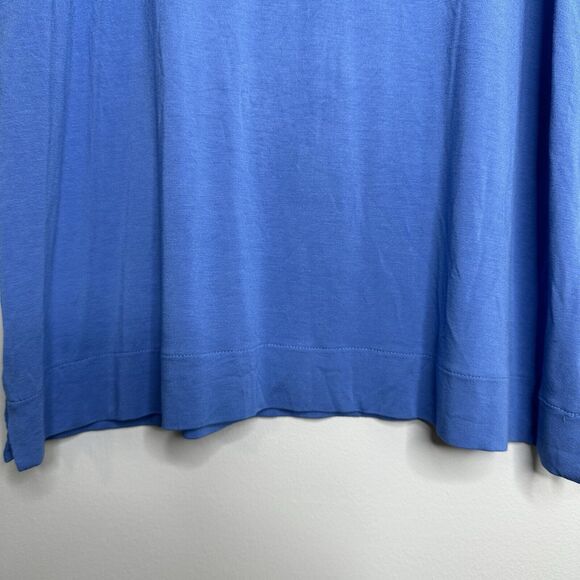 J Jill Wearever Top Womans Size L Blue Blouse Stretch Knit Lightweight Pullover - Picture 3 of 10